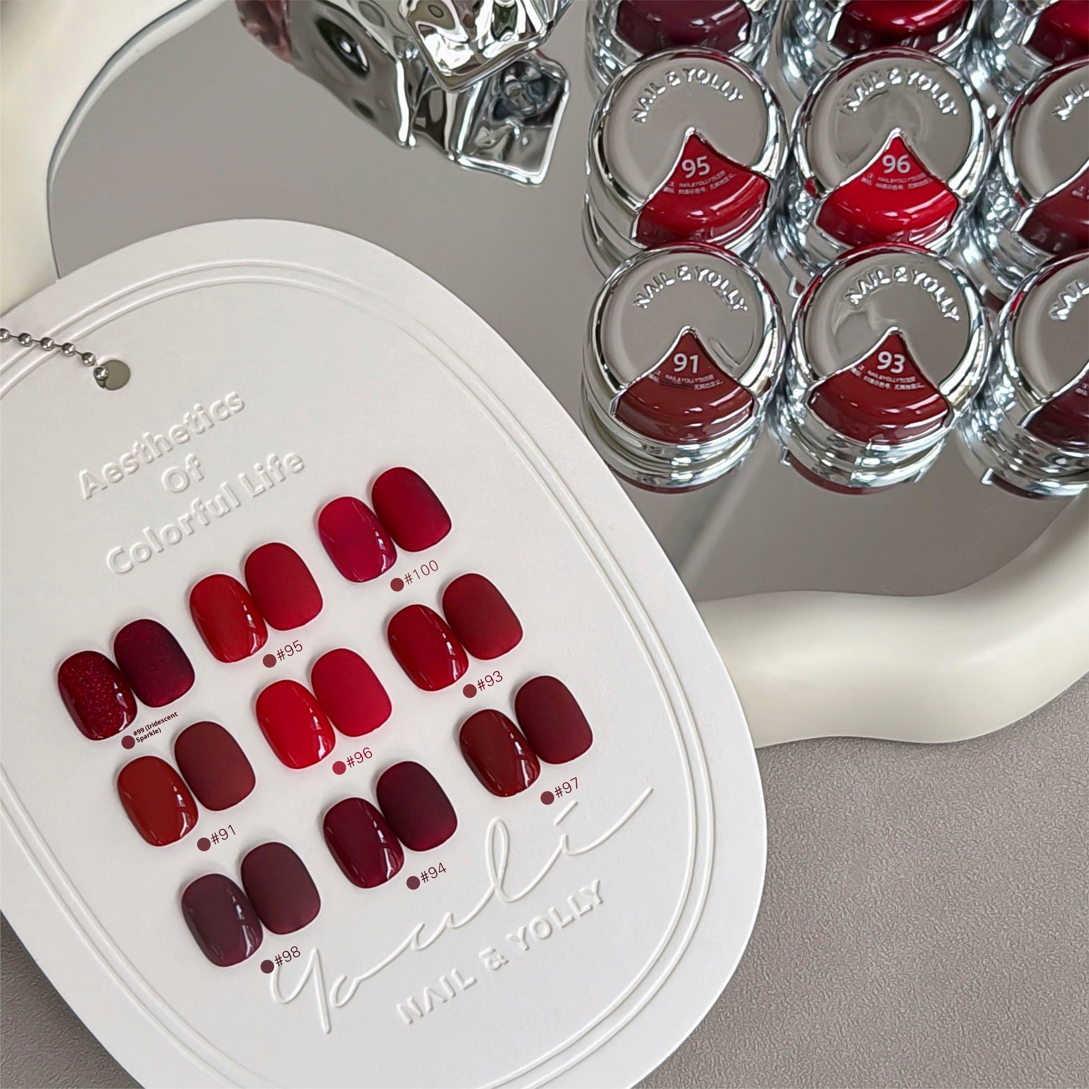 Nail Art Red - YOLLY 9 Colors Red Series Nail