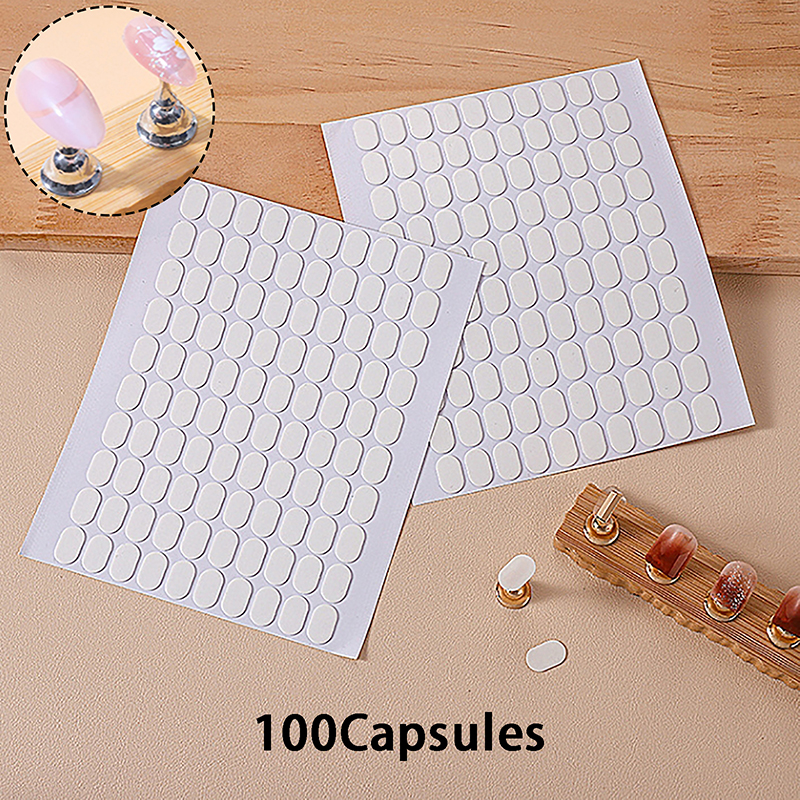 Nail Adhesive Tab - 100Pcs Traceless Transparent Nail Double-side Adhesive