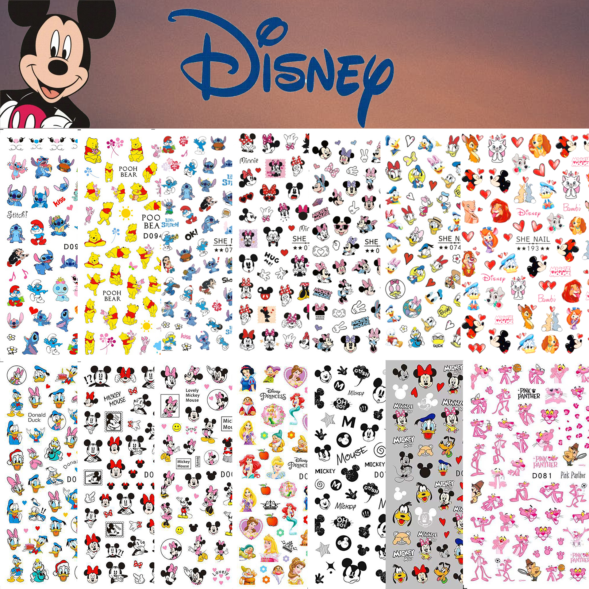 Nail Art Vampire - 1PCS Disney Cartoon Nail Stickers Wholesale