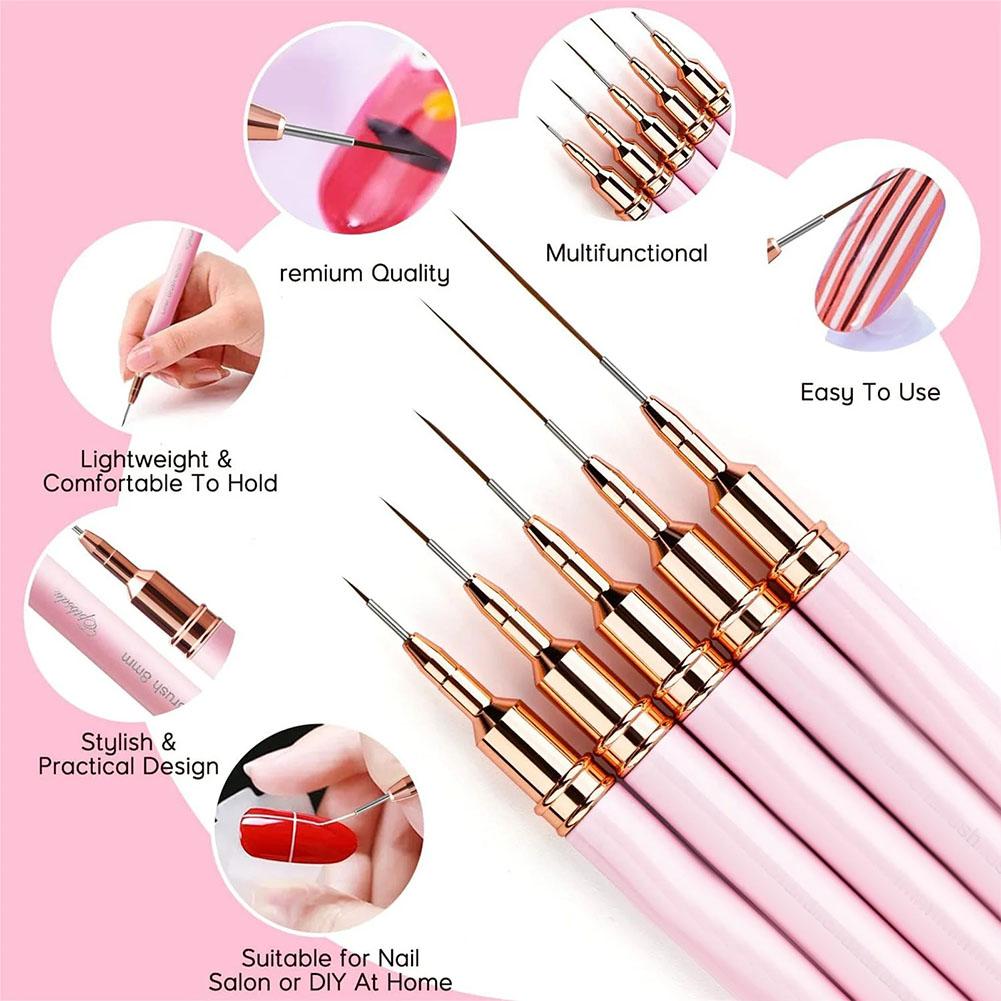 Nail Art Sch - 5pcs Nail Art Liner Brush Set