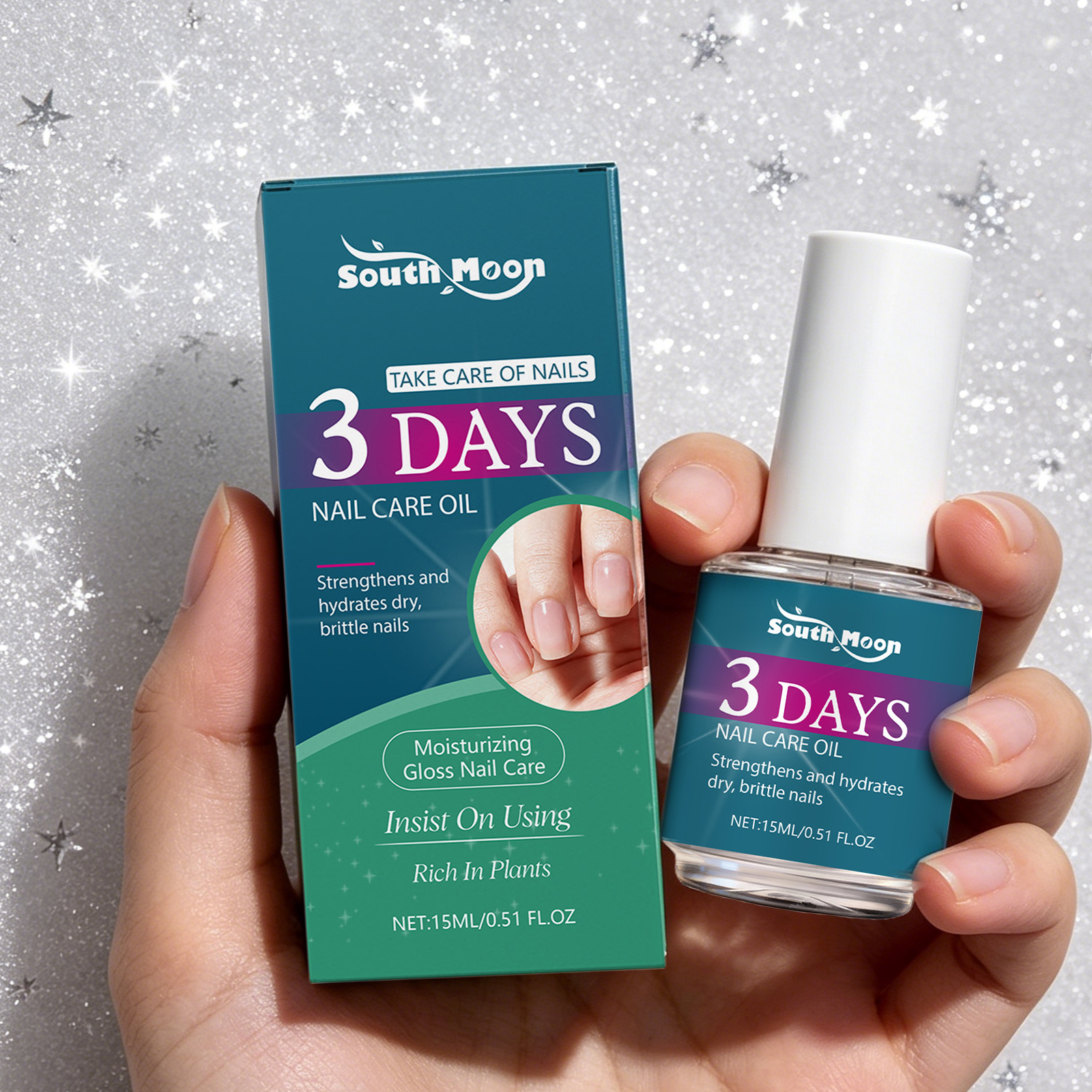 Nail Art Maroon - Plant-Based Formula Nail Care Oil Repair
