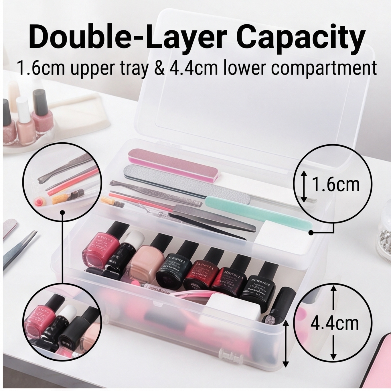 Dual-Open 2-Tier Super Capacit - Nail Art Sch incelemesi ve fiyatı