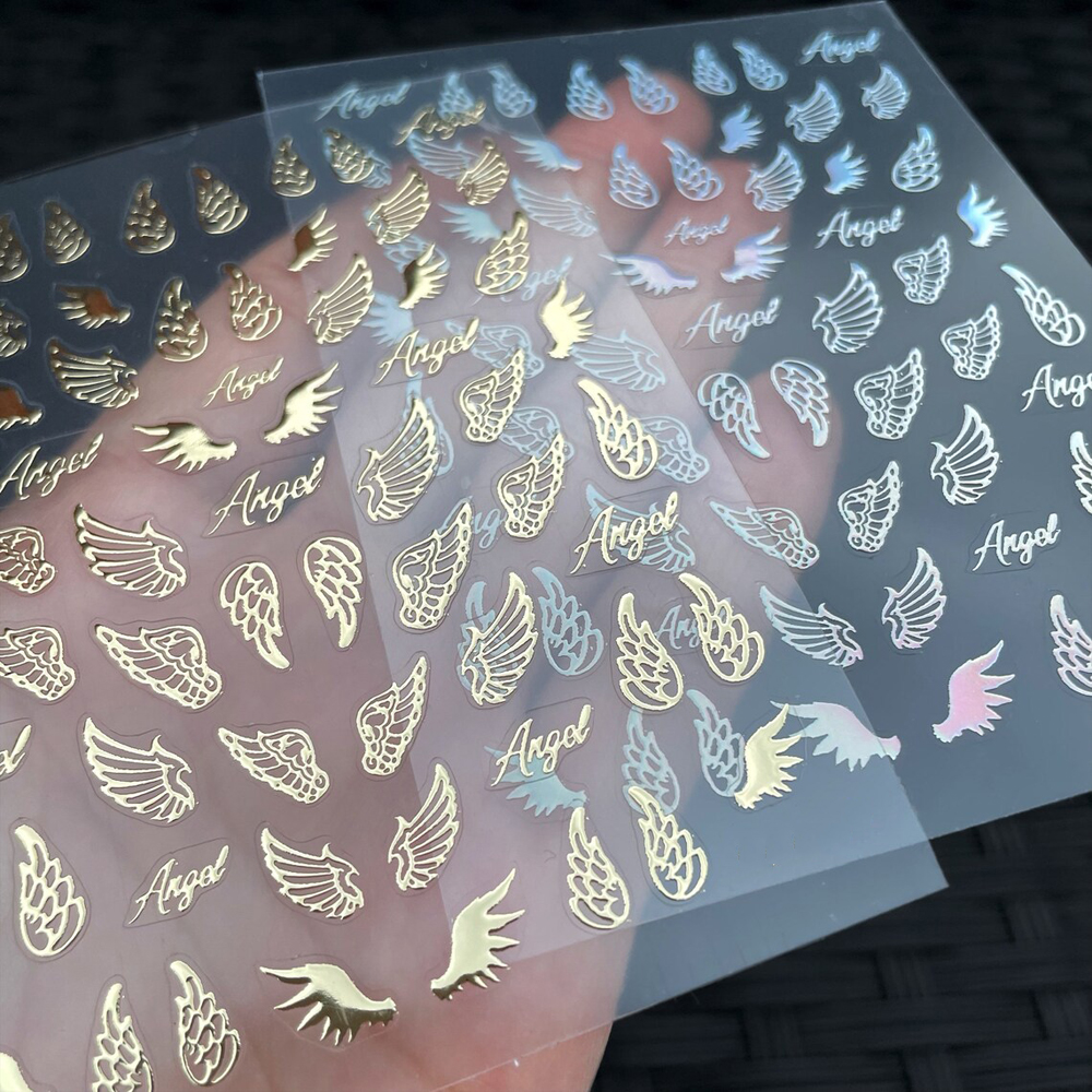 8 Sheets 5D Angel Wings Nail A - Nail Art Vampire incelemesi ve fiyatı