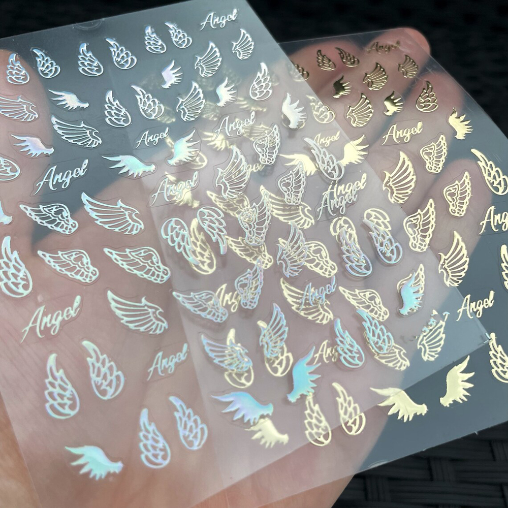 8 Sheets 5D Angel Wings Nail A - Nail Art Vampire incelemesi ve fiyatı