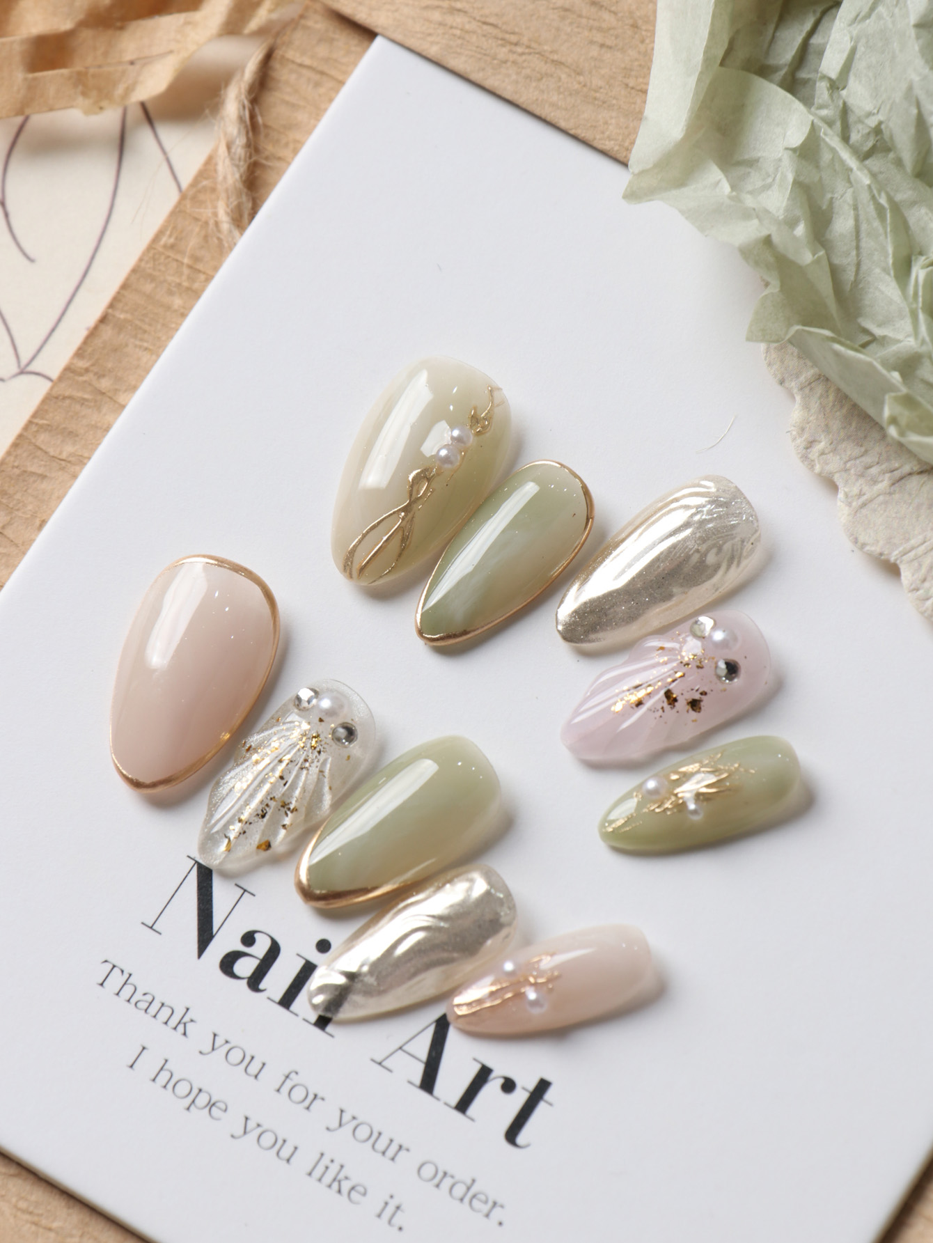 10Pcs Acrylic Press on Nails G - Nail Adhesive Tab incelemesi ve fiyatı