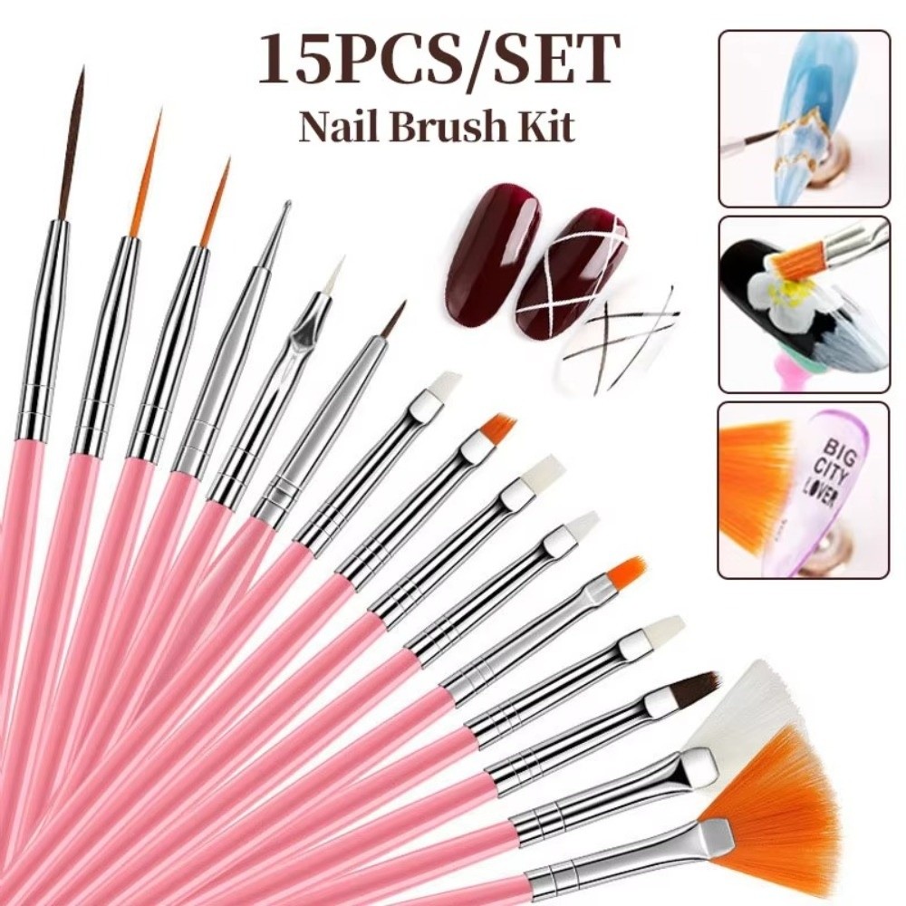 15 Pieces Nail Art Brush Set M - Nail Art Dotting Tool incelemesi ve fiyatı