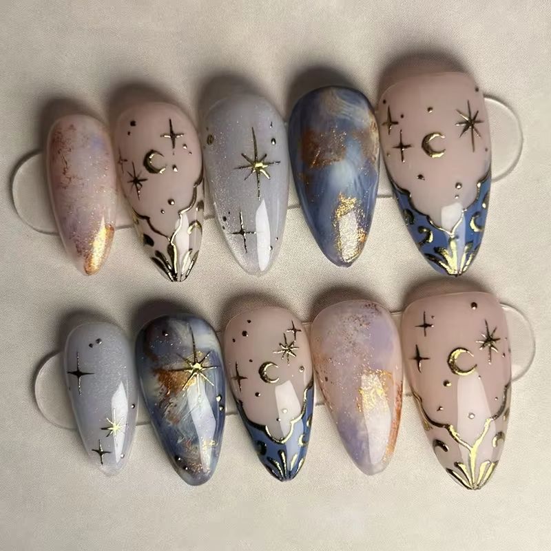 24Pcs Short Almond Nails Set F - Nail Art Maroon incelemesi ve fiyatı
