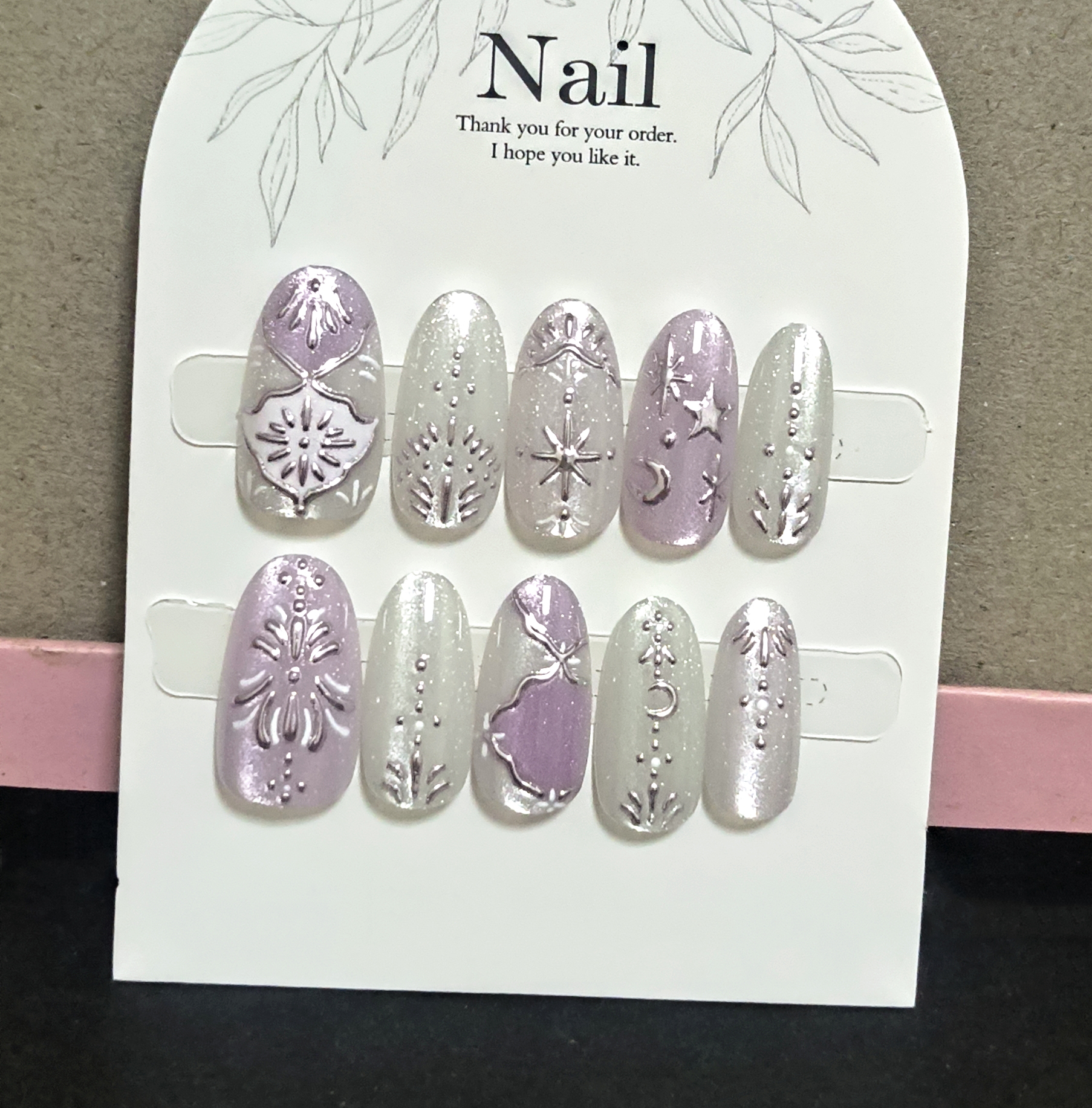 10pcs Baroque Press On Nails S - Nail Art Maroon incelemesi ve fiyatı