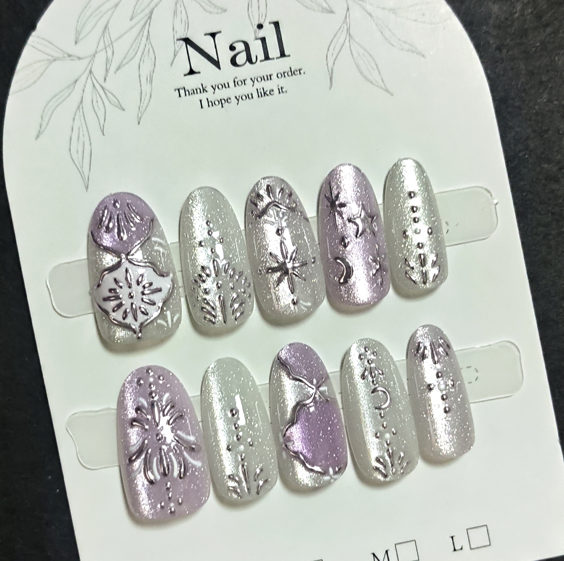 10pcs Baroque Press On Nails S - Nail Art Maroon incelemesi ve fiyatı