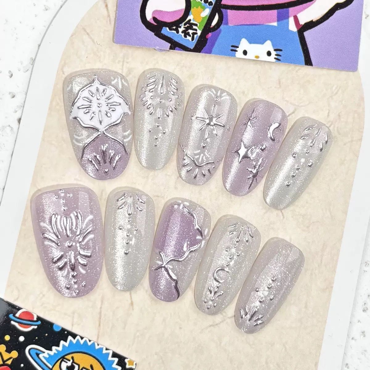 10pcs Baroque Press On Nails S - Nail Art Maroon incelemesi ve fiyatı