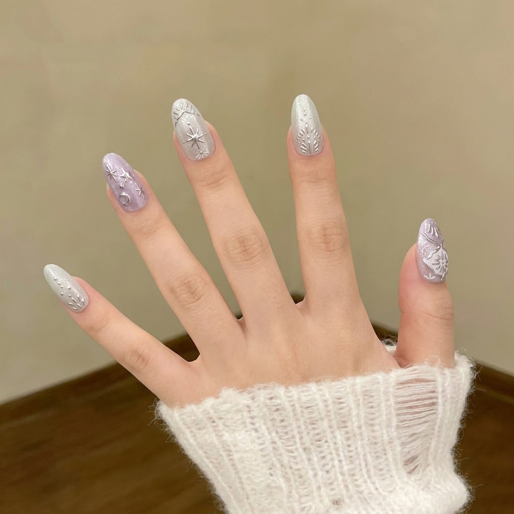 10pcs Baroque Press On Nails S - Nail Art Maroon incelemesi ve fiyatı