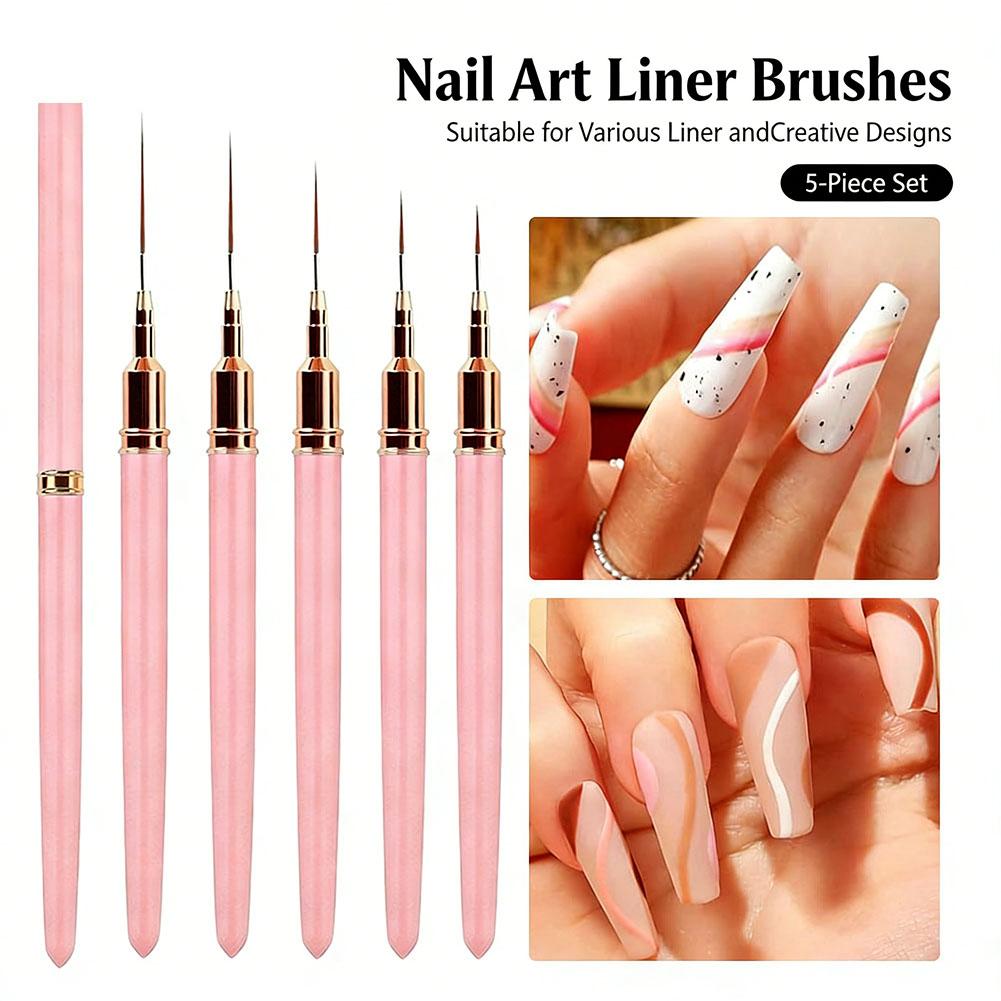 5pcs Nail Art Liner Brushes an - Nail Art Dotting Tool incelemesi ve fiyatı