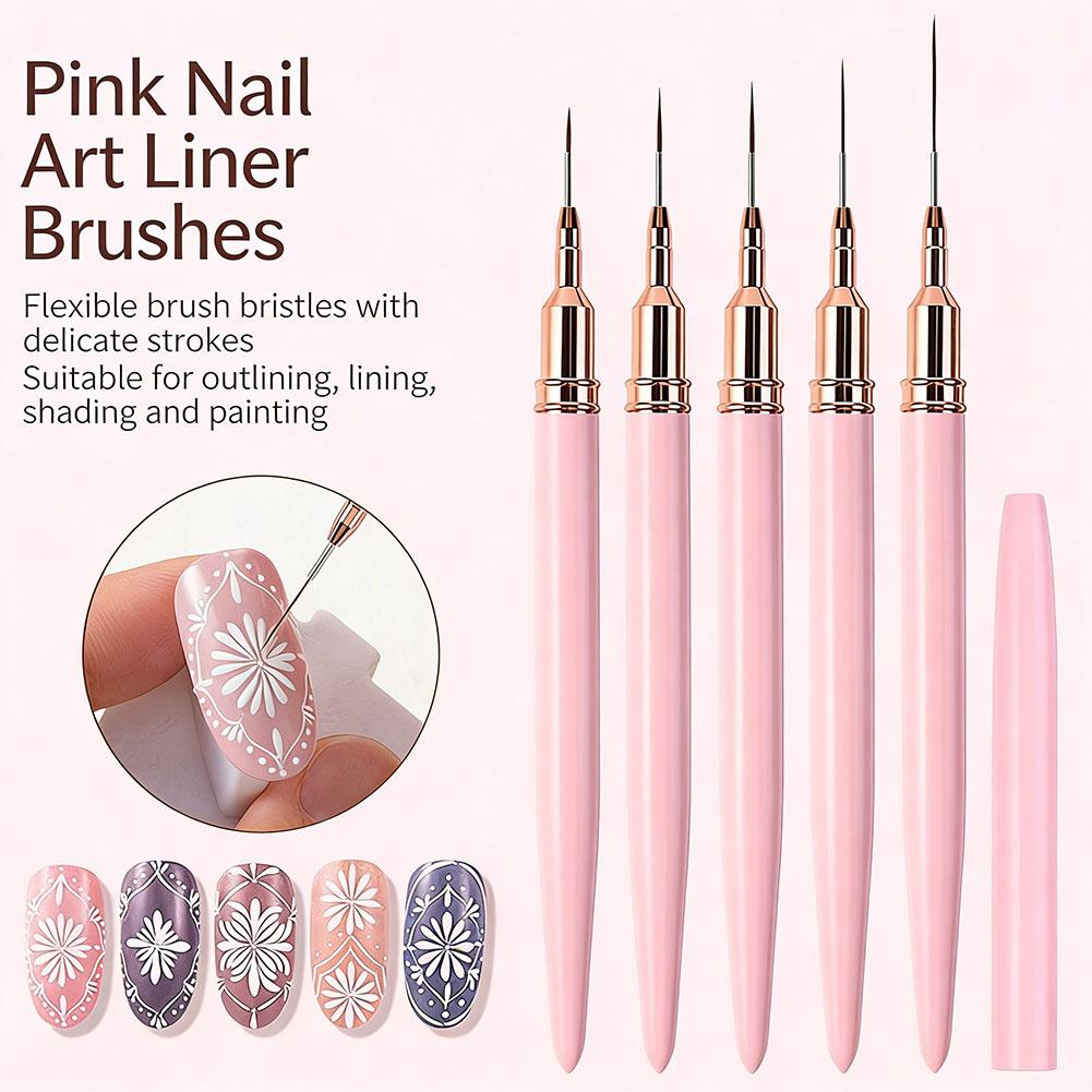 5pcs Nail Art Liner Brushes an - Nail Art Dotting Tool incelemesi ve fiyatı