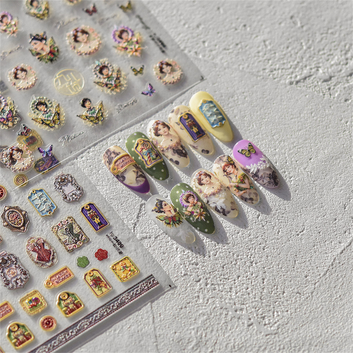 1pcs 5D 2024New English Retro  - Nail Art Vampire incelemesi ve fiyatı