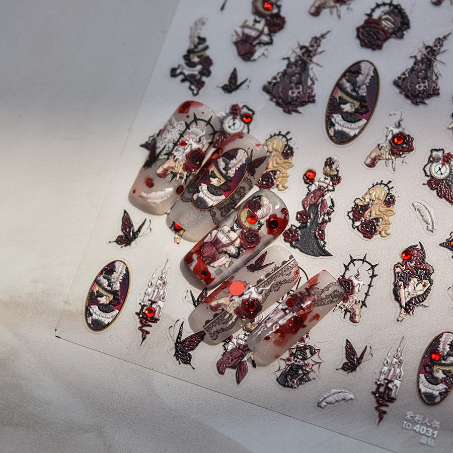 1pc Nail Stickers Darkness Dol - Nail Art Vampire incelemesi ve fiyatı