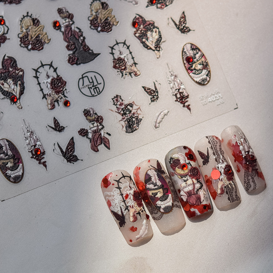 1pc Nail Stickers Darkness Dol - Nail Art Vampire incelemesi ve fiyatı