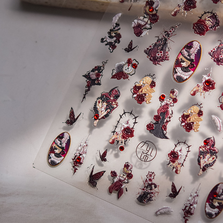 1pc Nail Stickers Darkness Dol - Nail Art Vampire incelemesi ve fiyatı