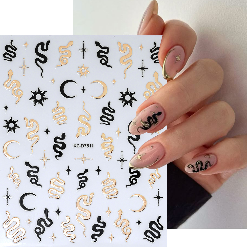 12Pcs 3D Bronzing Snake Sun St - Nail Art Vampire incelemesi ve fiyatı