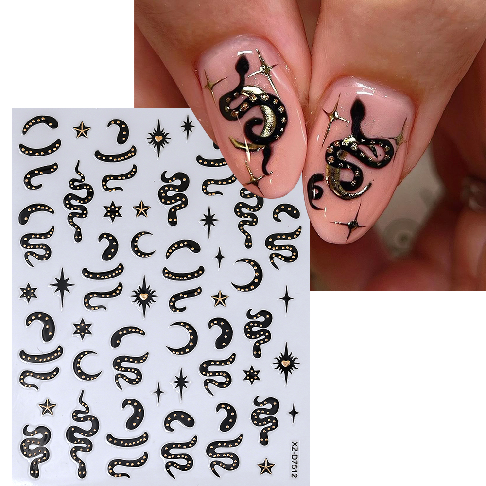 12Pcs 3D Bronzing Snake Sun St - Nail Art Vampire incelemesi ve fiyatı