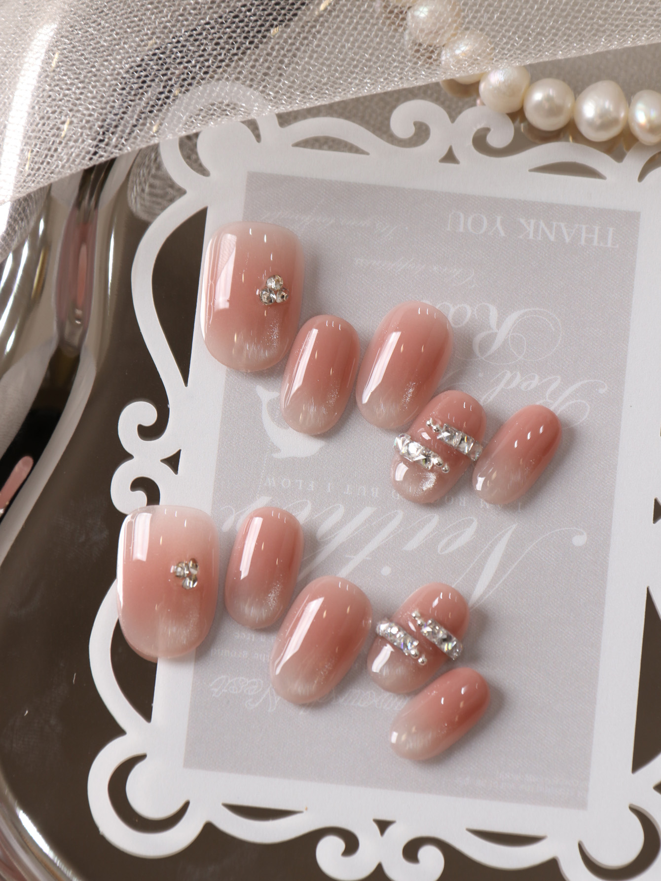 10Pcs Acrylic Press on Pink Ca - Nail Adhesive Tab incelemesi ve fiyatı