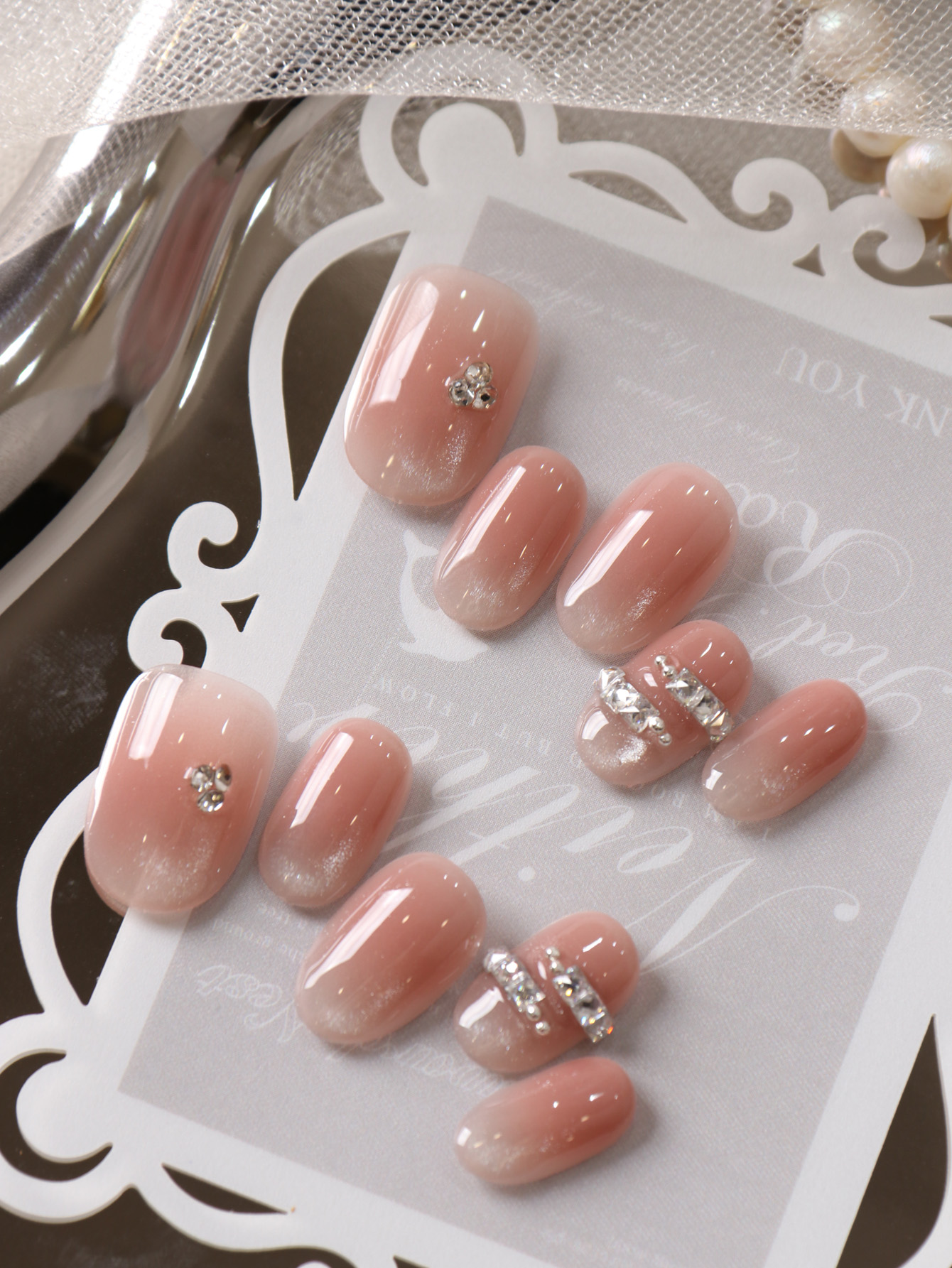 10Pcs Acrylic Press on Pink Ca - Nail Adhesive Tab incelemesi ve fiyatı