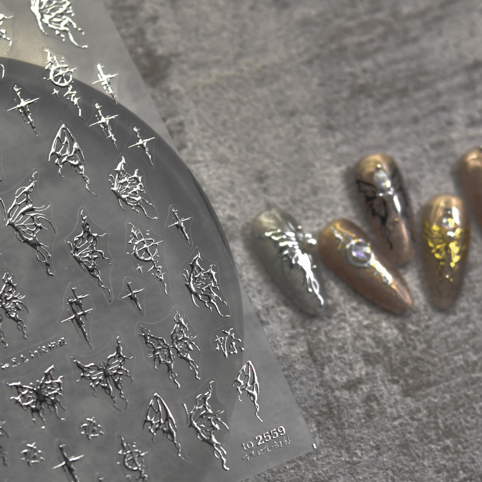 Gold Silver Butterfly New Bron - Nail Art Vampire incelemesi ve fiyatı