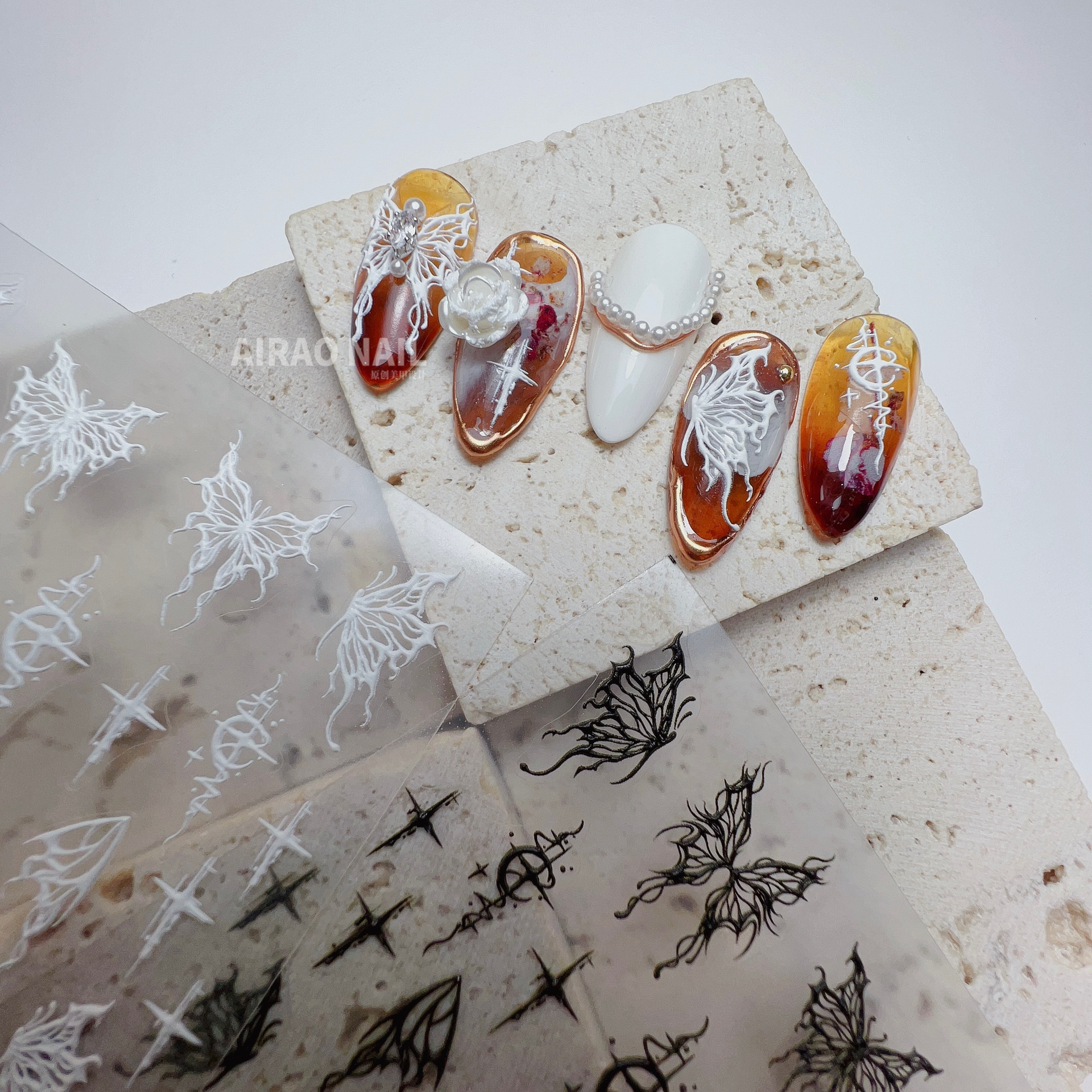Gold Silver Butterfly New Bron - Nail Art Vampire incelemesi ve fiyatı
