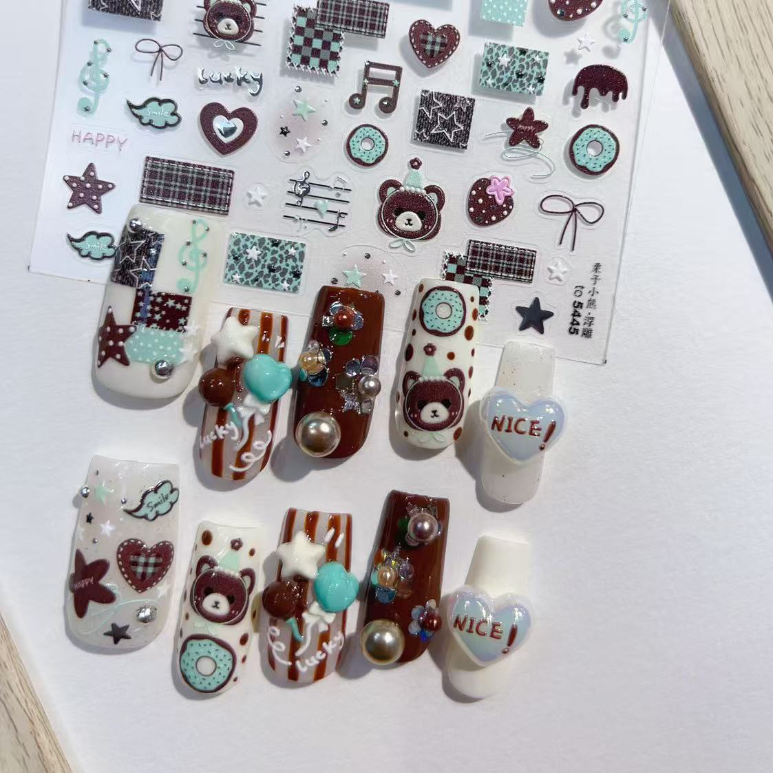 1pcs 5D Embossed Nail Sticker  - Nail Art Vampire incelemesi ve fiyatı