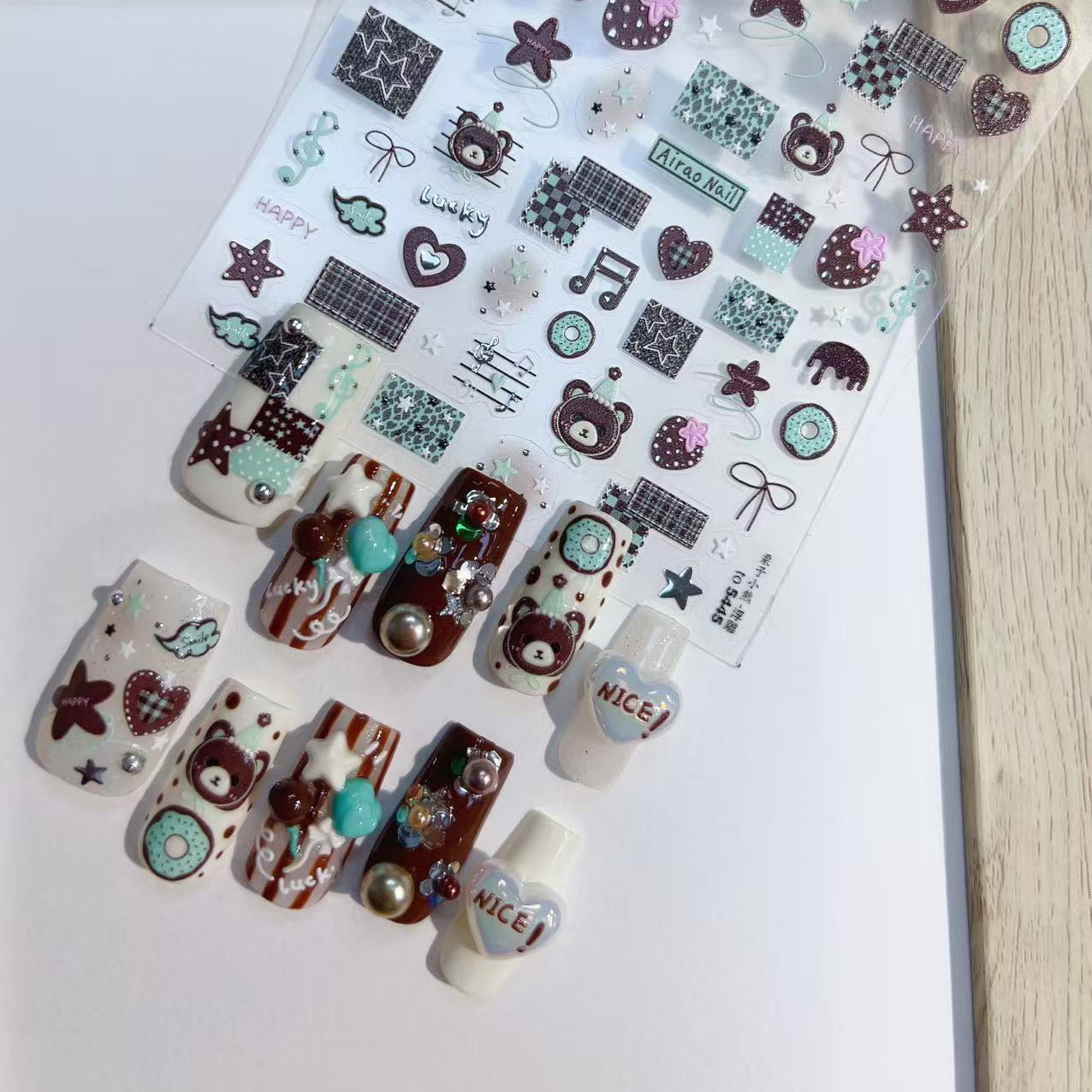 1pcs 5D Embossed Nail Sticker  - Nail Art Vampire incelemesi ve fiyatı