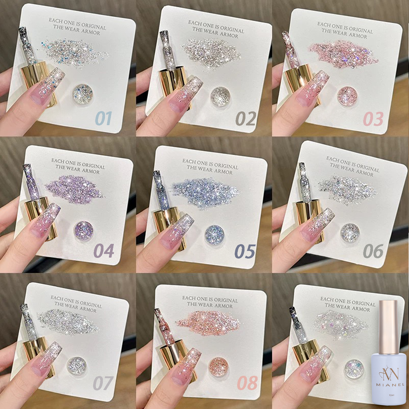 MIANEL 1-12PCS Star-chasing Mo - Nail Art Maroon incelemesi ve fiyatı