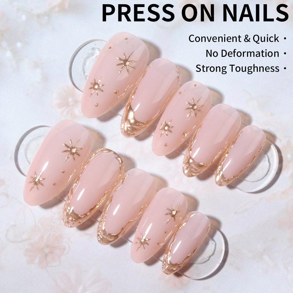 24pcs Almond Shaped 3D Gel Nai - Nail Adhesive Tab incelemesi ve fiyatı