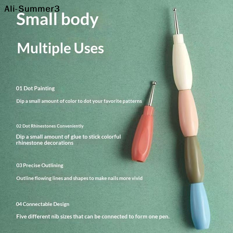 【A3s】5Pcs Handle Liner Drawing - Nail Art Dotting Tool incelemesi ve fiyatı