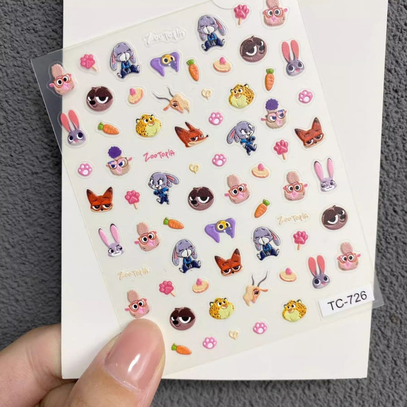 5D 3D Relief Zootopia Kids' Na - Nail Art Zootopia incelemesi ve fiyatı