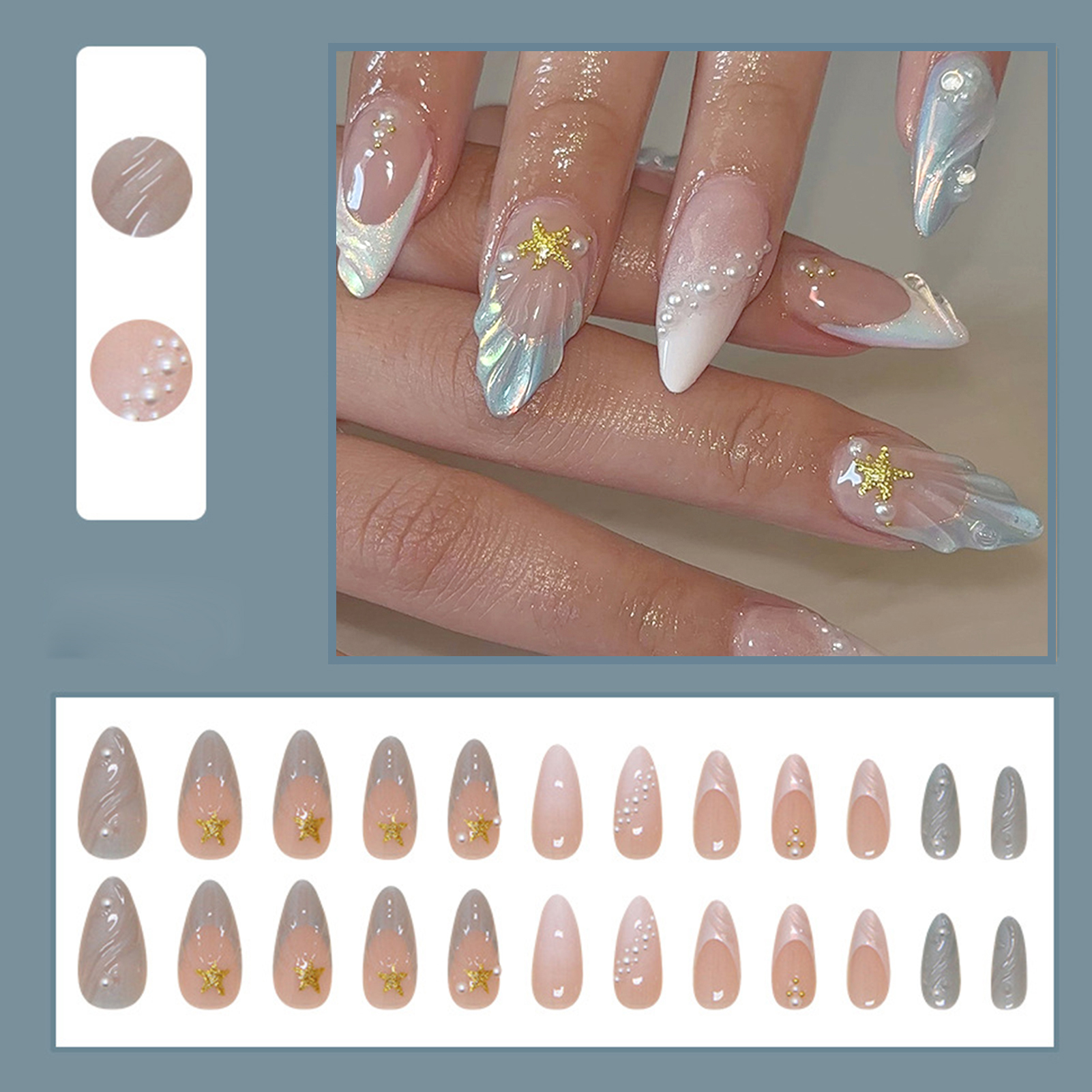 24PCS Long Press On NailsStile - Nail Art Maroon incelemesi ve fiyatı