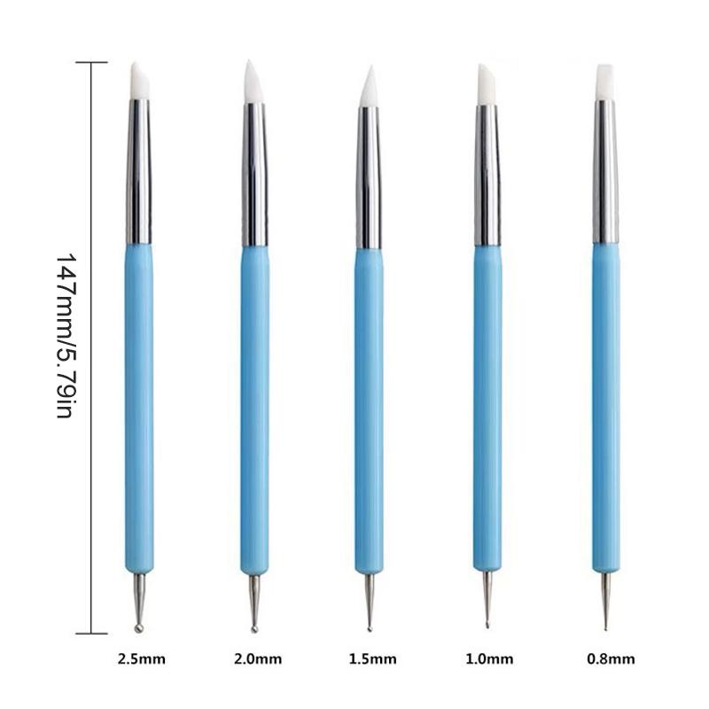 1/10/15Pcs Dual Ended Silicone - Nail Art Dotting Tool incelemesi ve fiyatı