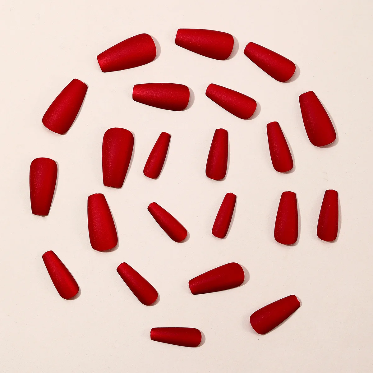 24Pcs Velvet Red Bow Fake Nail - Nail Art Red incelemesi ve fiyatı
