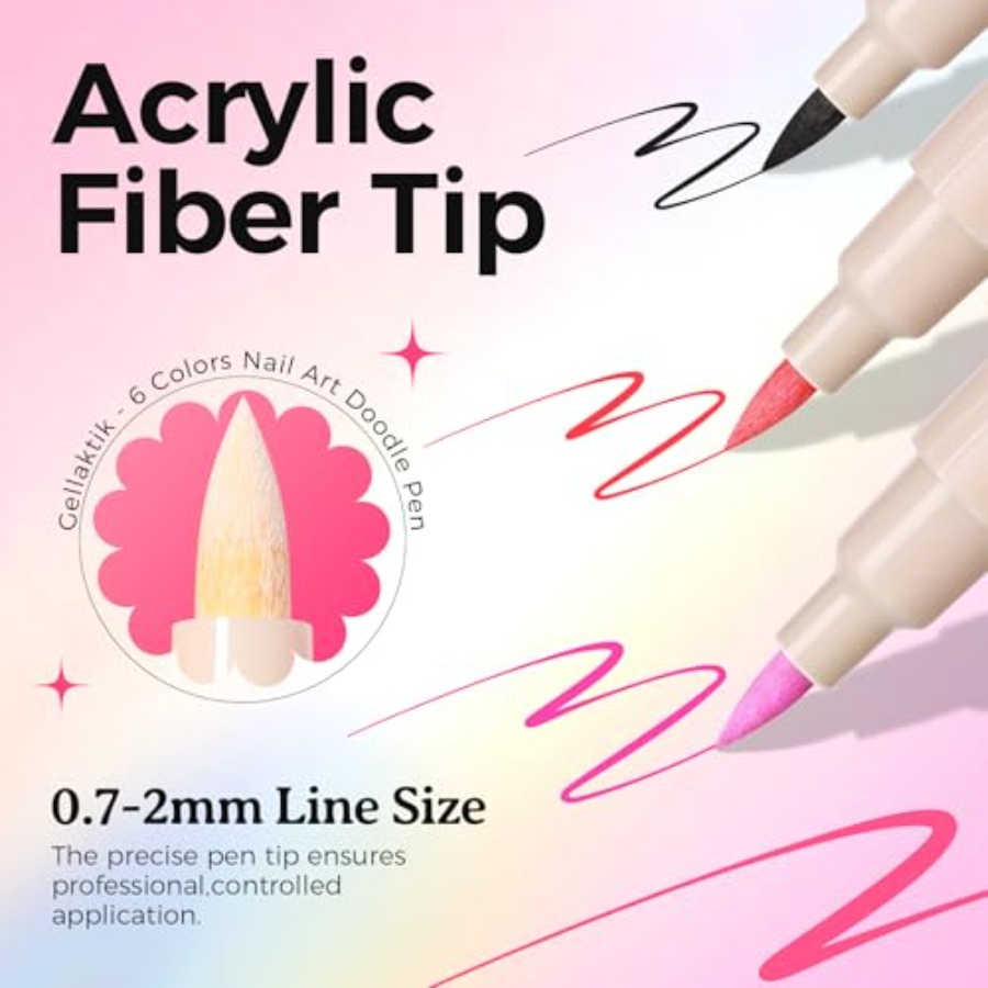 6 Colors Nail Art Pens Set, 3D - Nail Art Dotting Tool incelemesi ve fiyatı