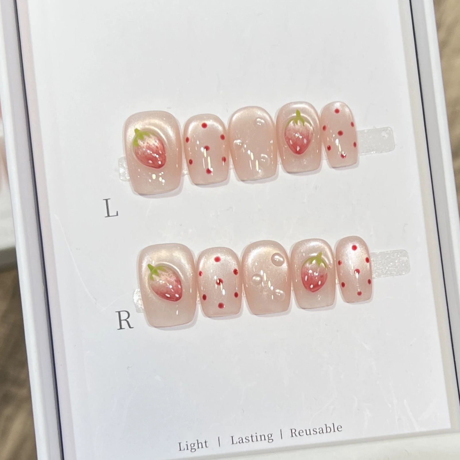 10PCS Short Square Fake Nails  - Nail Art Natural incelemesi ve fiyatı