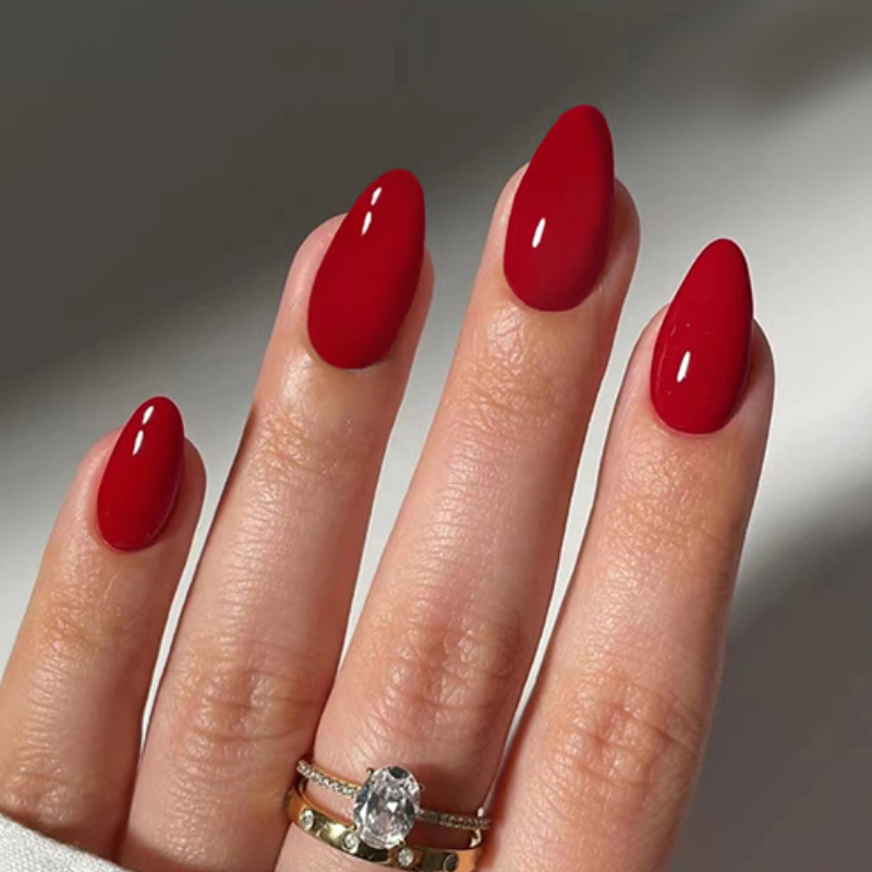 24pcs Solid Color False Nails  - Nail Art Red incelemesi ve fiyatı