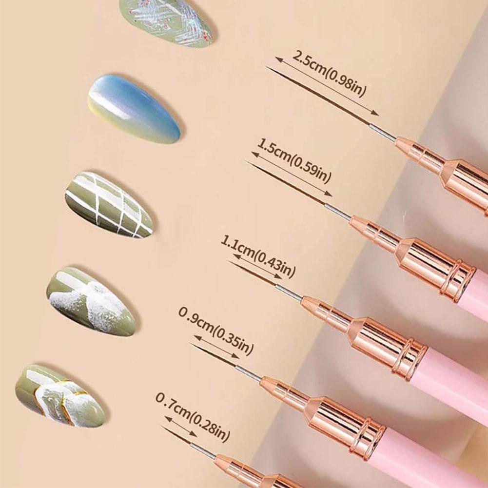 5pcs Nail Art Liner Brush Set  - Nail Art Sch incelemesi ve fiyatı