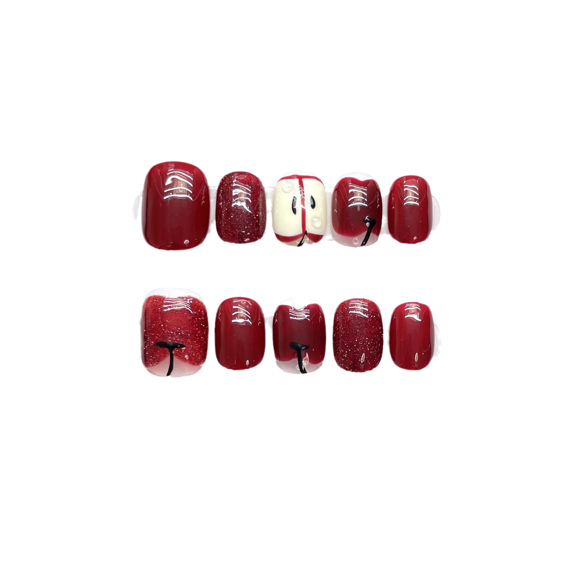 10 pcs Luxury Handmade Press o - Nail Adhesive Tab incelemesi ve fiyatı