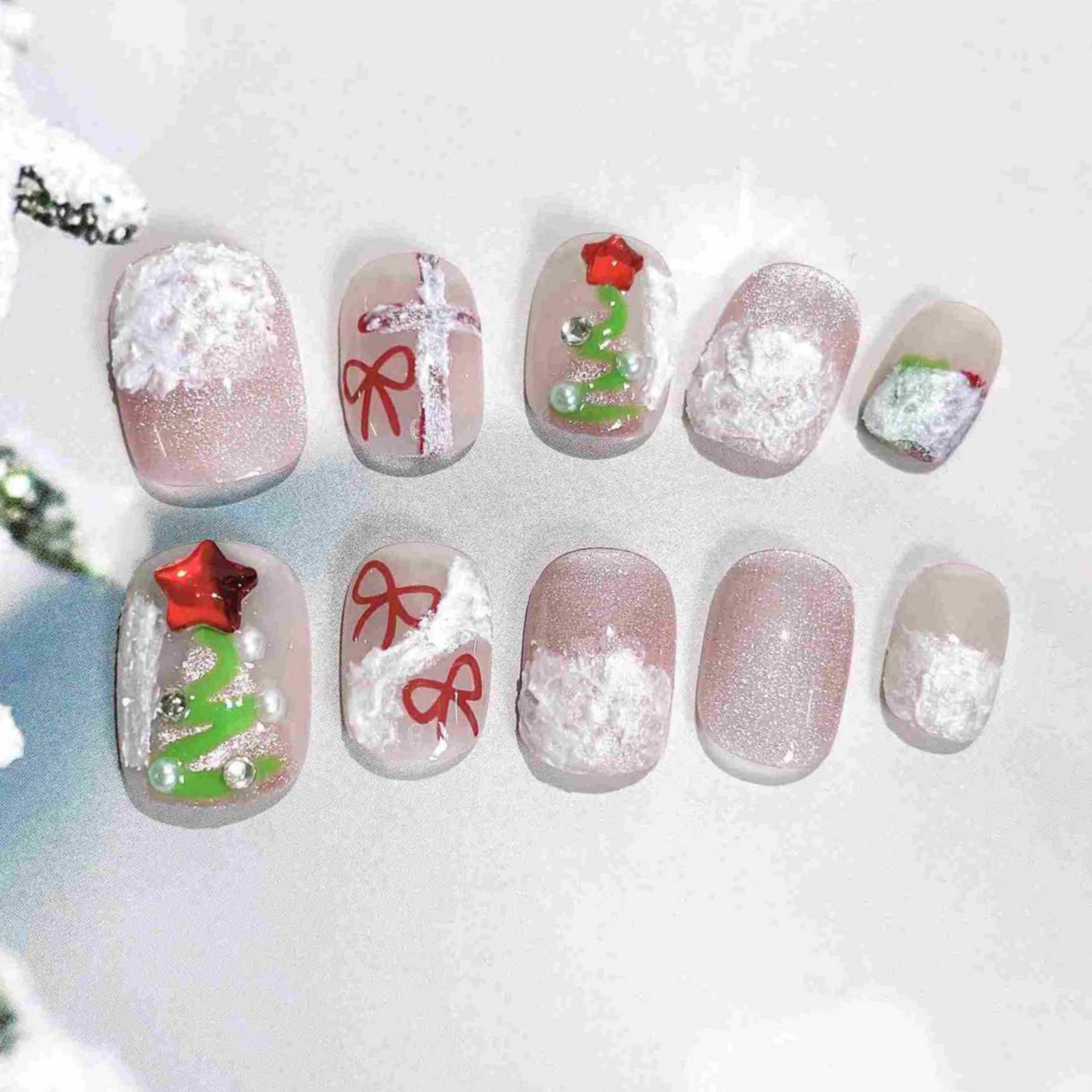 10pcs Handmade False Nail Tip  - Nail Art Red incelemesi ve fiyatı
