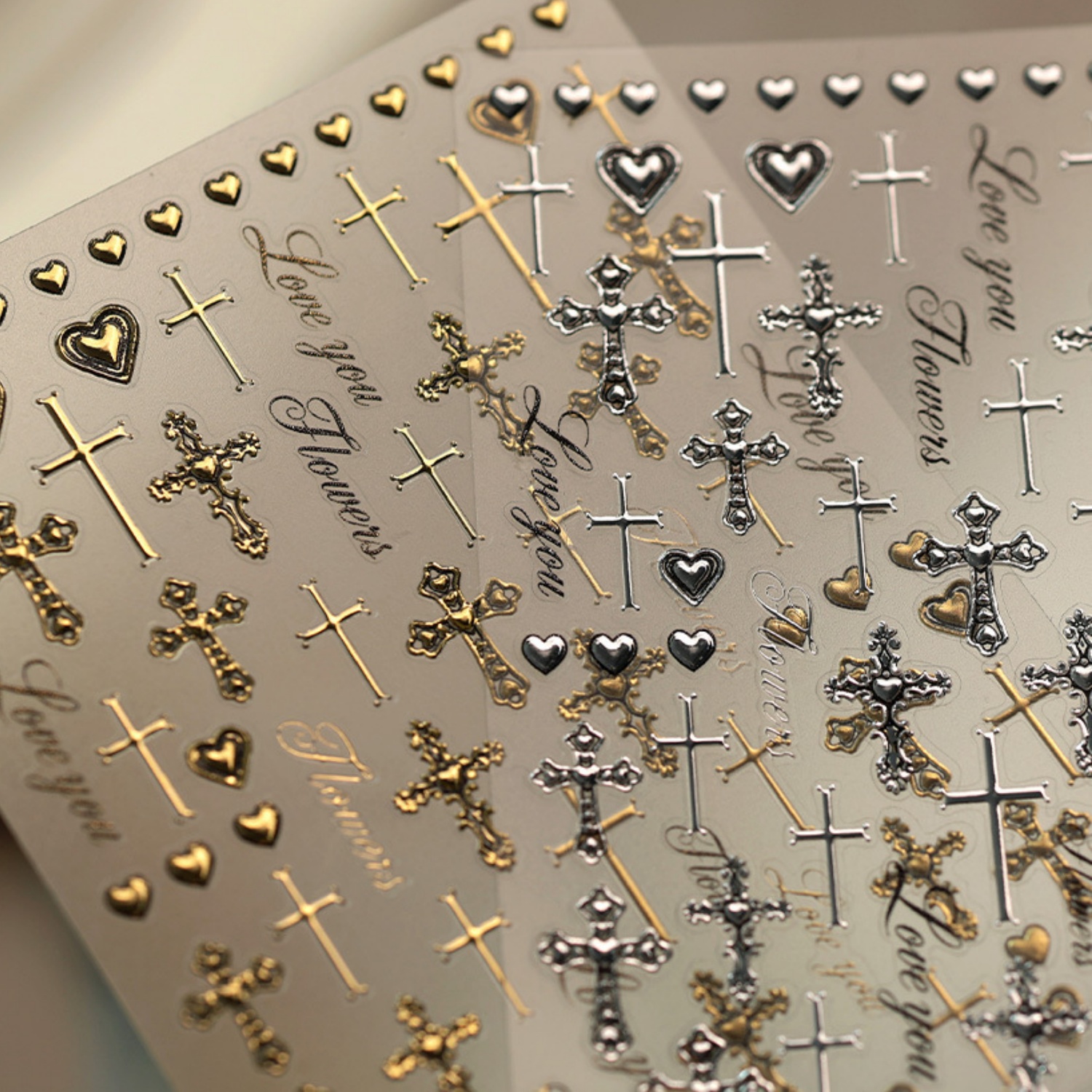 Y2K Black Gold Crucifix Love N - Nail Art Vampire incelemesi ve fiyatı