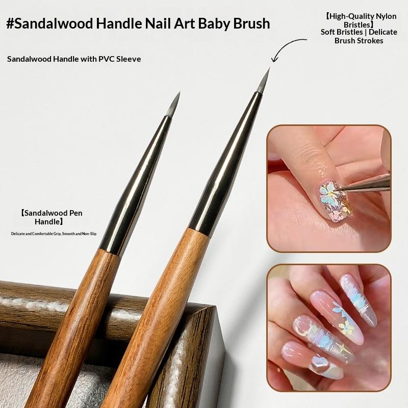 7mm Sandalwood Nail Art Brush  - Nail Art Sch incelemesi ve fiyatı