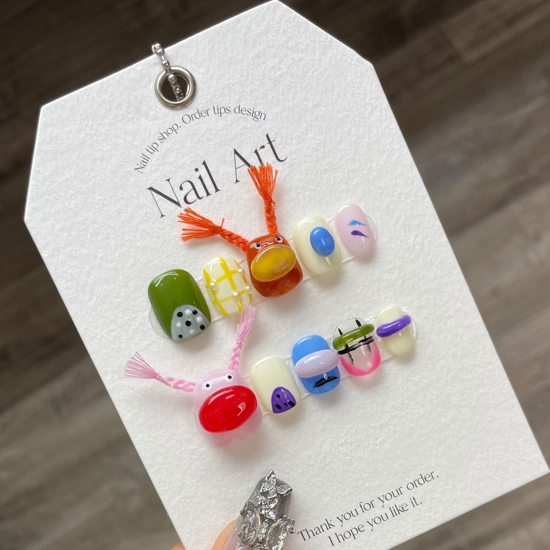 10 pcs Luxury Handmade Press o - Nail Adhesive Tab incelemesi ve fiyatı