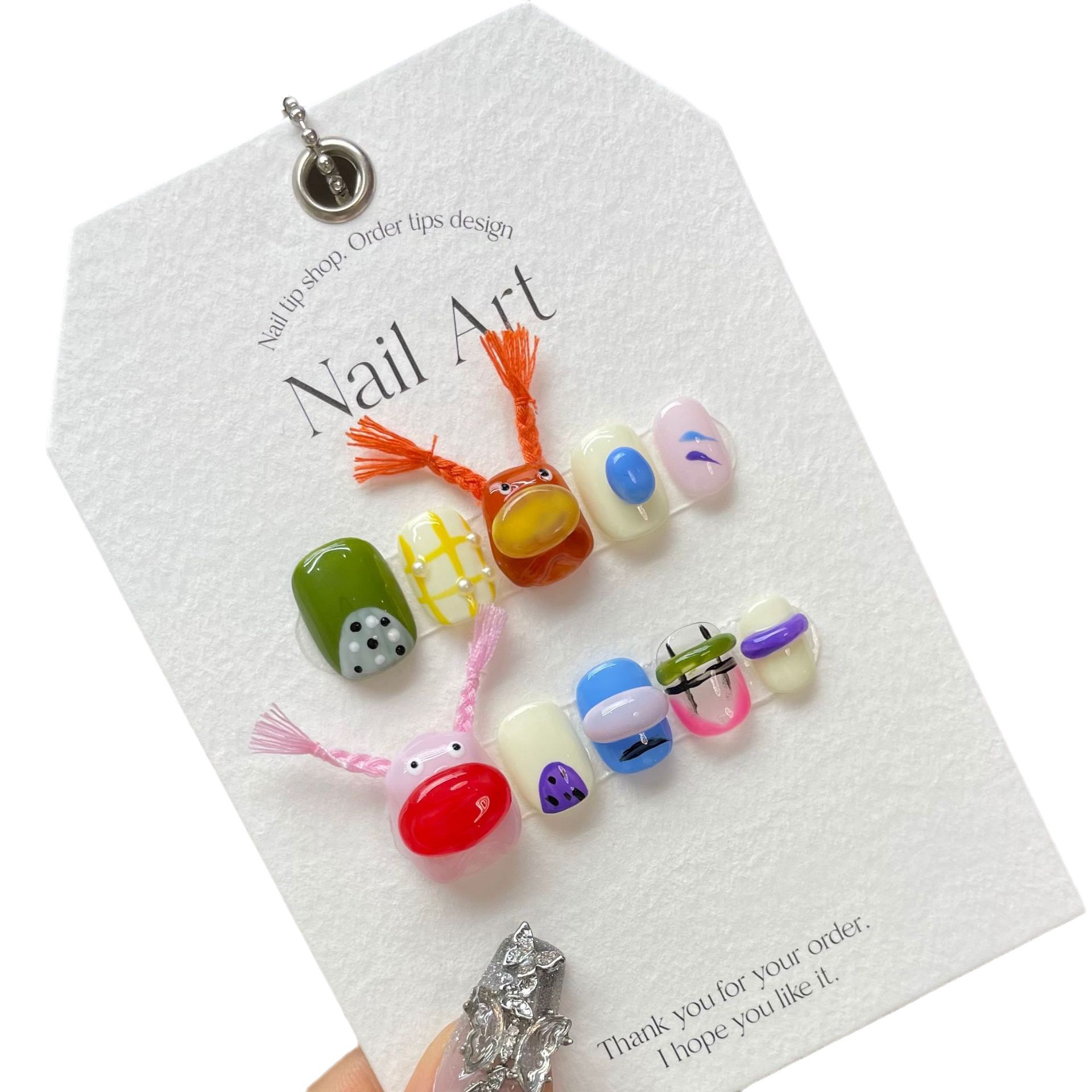 10 pcs Luxury Handmade Press o - Nail Adhesive Tab incelemesi ve fiyatı