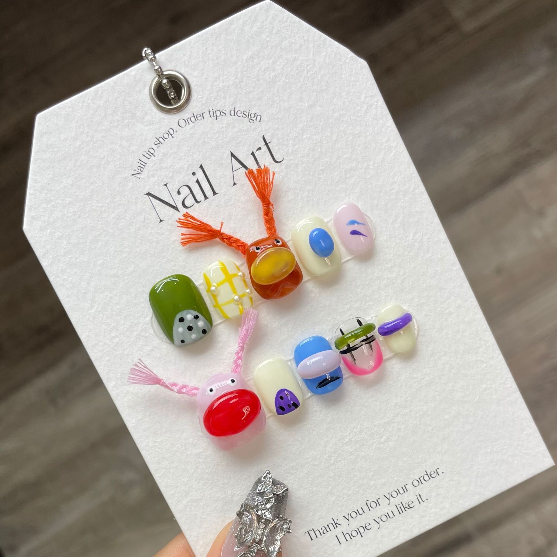 10 pcs Luxury Handmade Press o - Nail Adhesive Tab incelemesi ve fiyatı