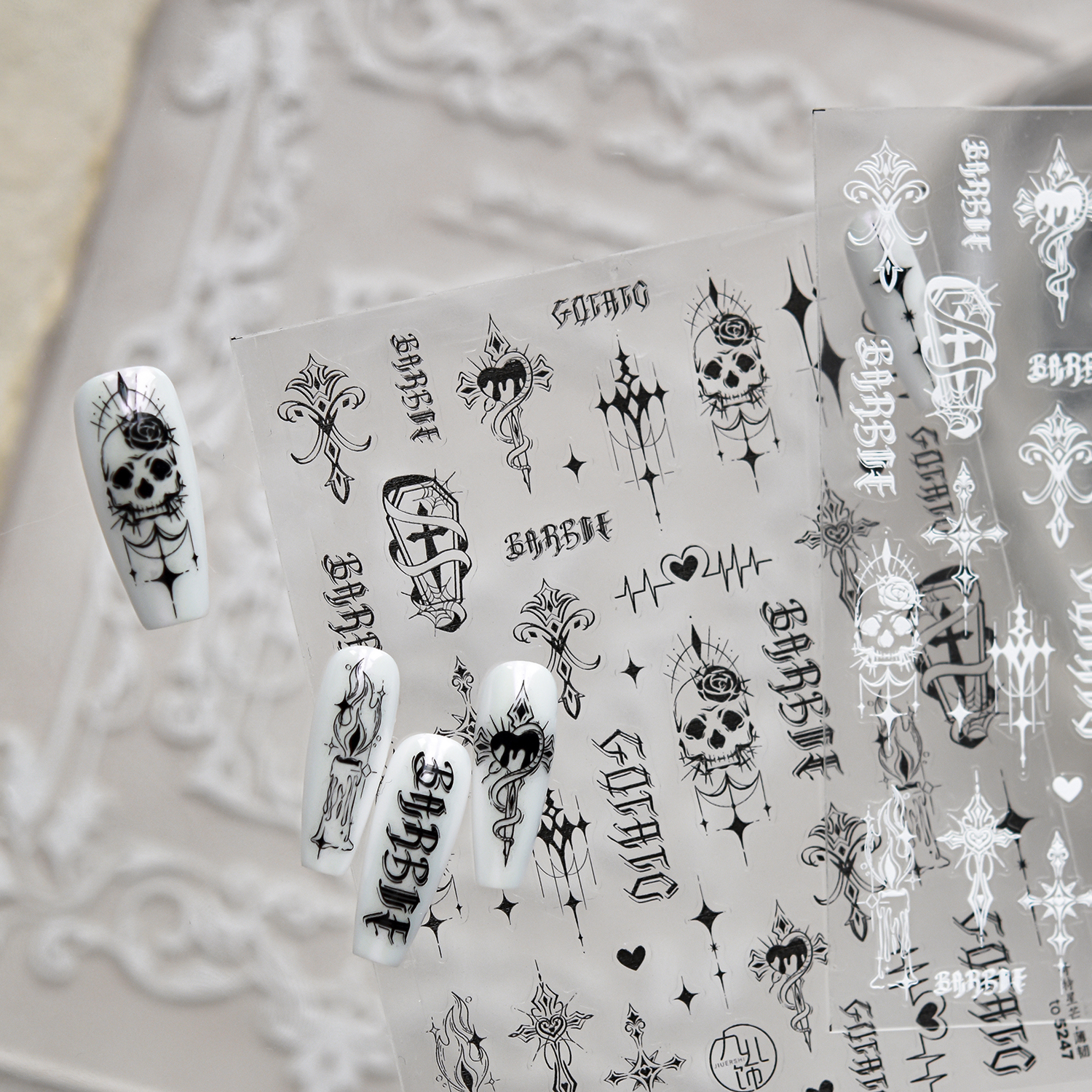 1PCS Gothic Butterfly Pattern  - Nail Art Vampire incelemesi ve fiyatı