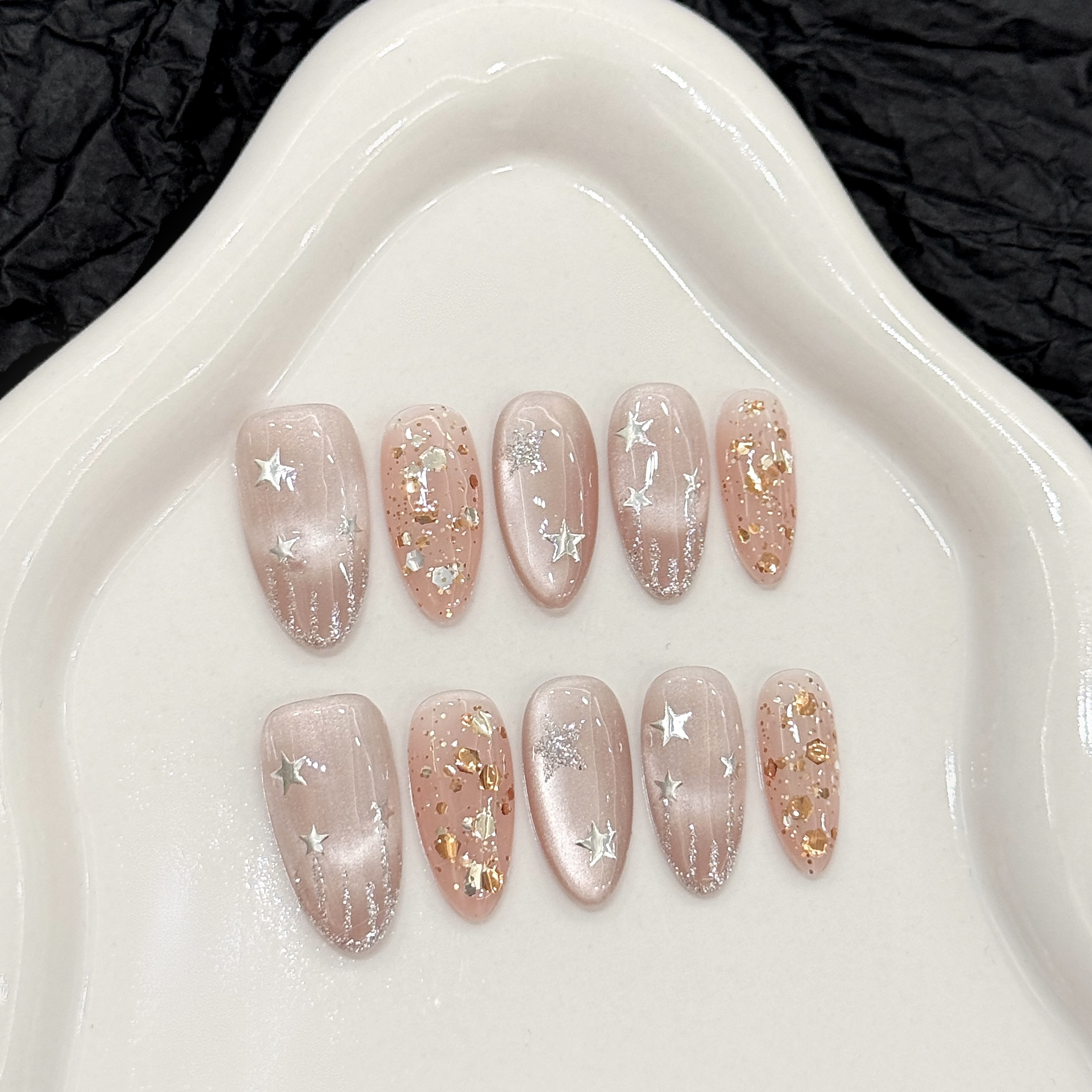 10pcs Pure Hand Pressed Medium - Nail Art Maroon incelemesi ve fiyatı