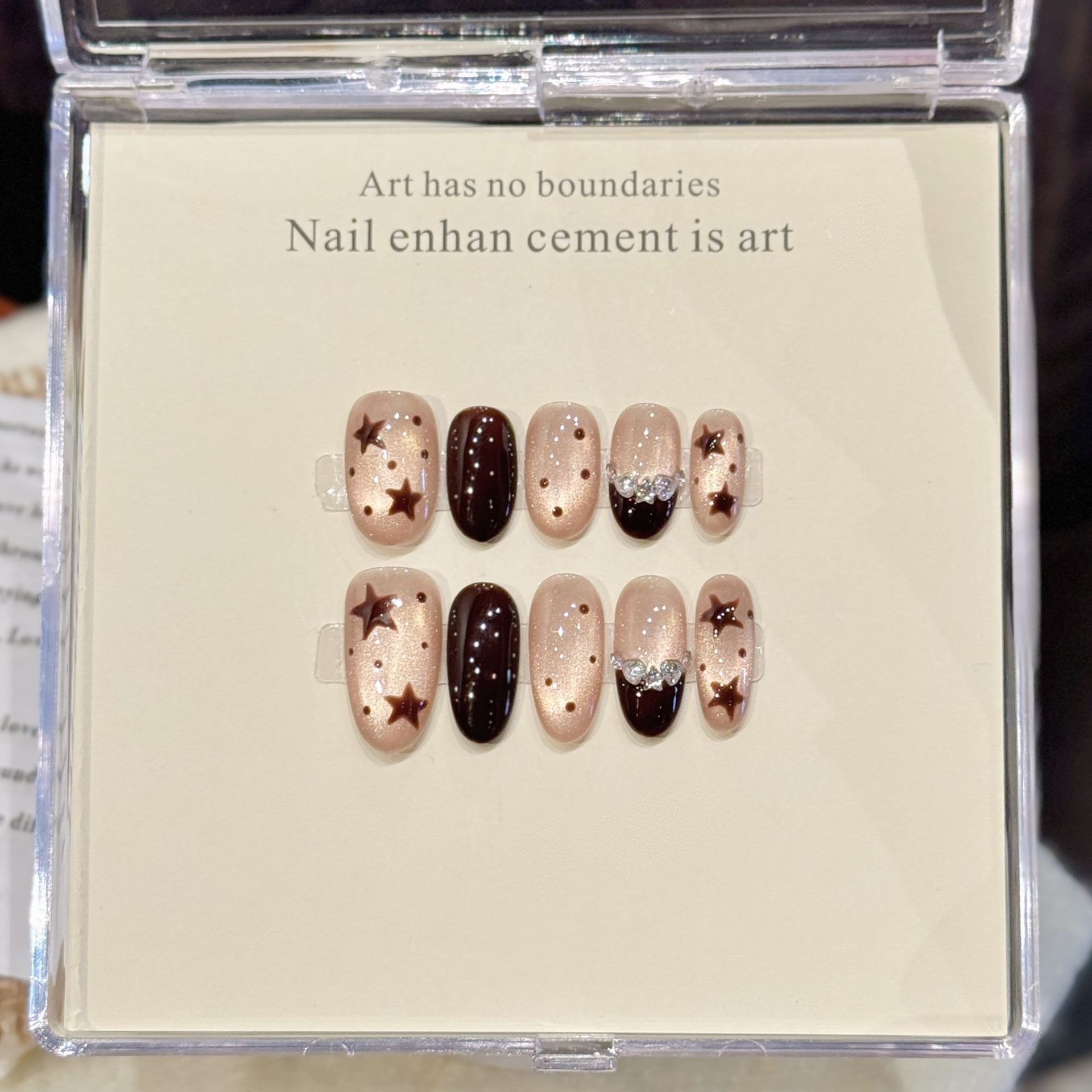 10 PCS Luxury Handmade Press O - Nail Adhesive Tab incelemesi ve fiyatı